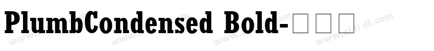 PlumbCondensed Bold字体转换
